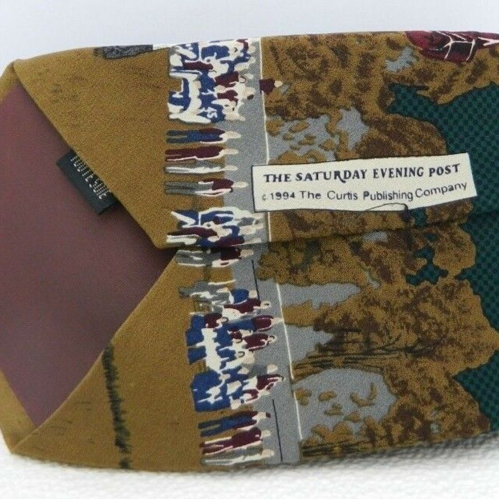 Norman Rockwell Coin Flip Corporate Casual Tie View 4